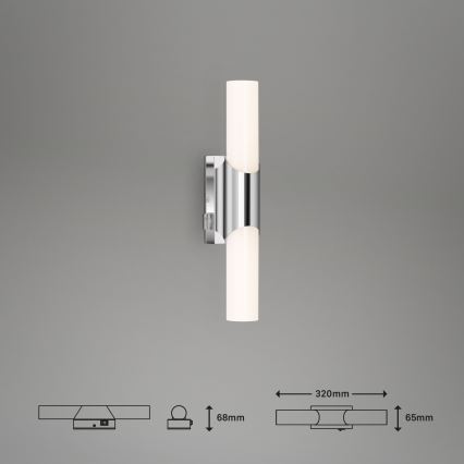 Briloner 2111-018 - Applique murale LED salle de bain SPLASH LED/6,5W/230V IP44