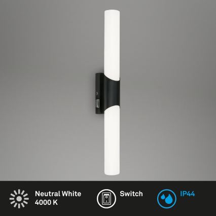 Briloner 2111-115 - Éclairage LED pour miroir de salle de bains LED/11W/230V IP44 47 cm noir