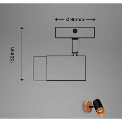 Briloner 2144015 - Wandspot SPOT 1xGU10/9W/230V