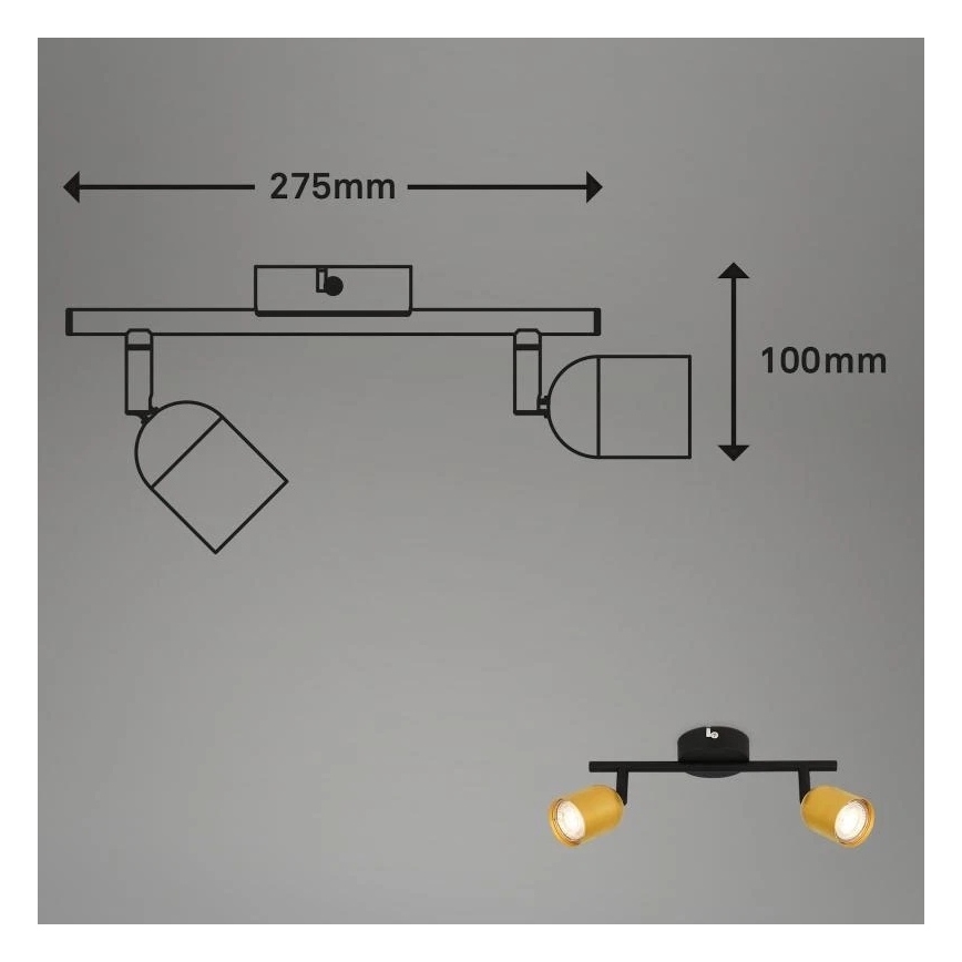 Briloner 2145-027 - Spot orientable 2x GU10, 9 W, 230 V