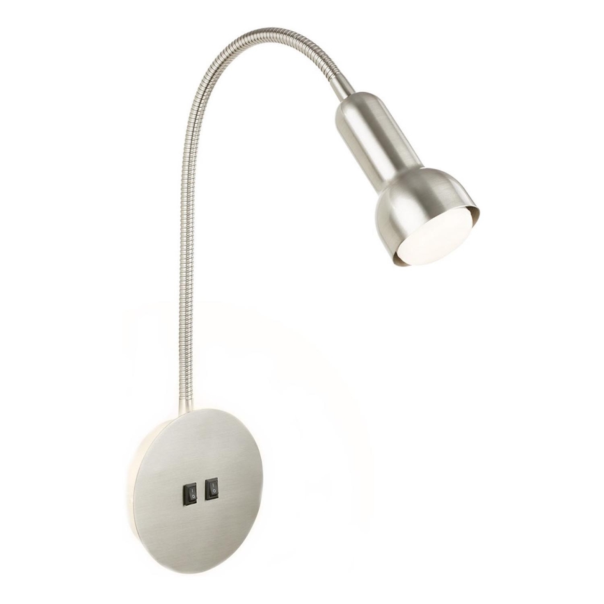 Briloner 2178012 - Applique murale flexible 1xE14/10W/230V + LED/3W chrome mat