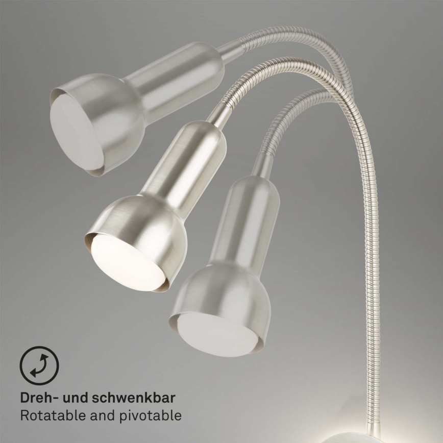 Briloner 2178012 - Applique murale flexible 1xE14/10W/230V + LED/3W chrome mat