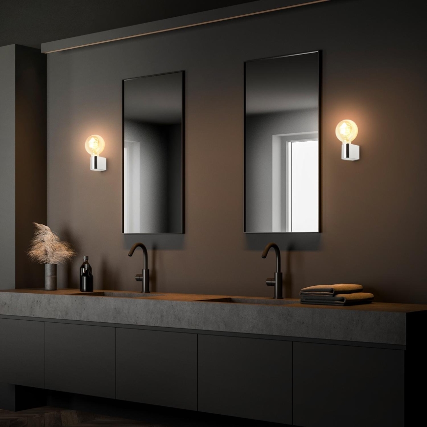 Briloner 2182-018 - Wandlamp voor de badkamer DONGA 1xE27/10W/230V IP44 glanzend chroom