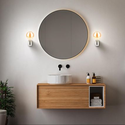 Briloner 2182-018 - Wandlamp voor de badkamer DONGA 1xE27/10W/230V IP44 glanzend chroom