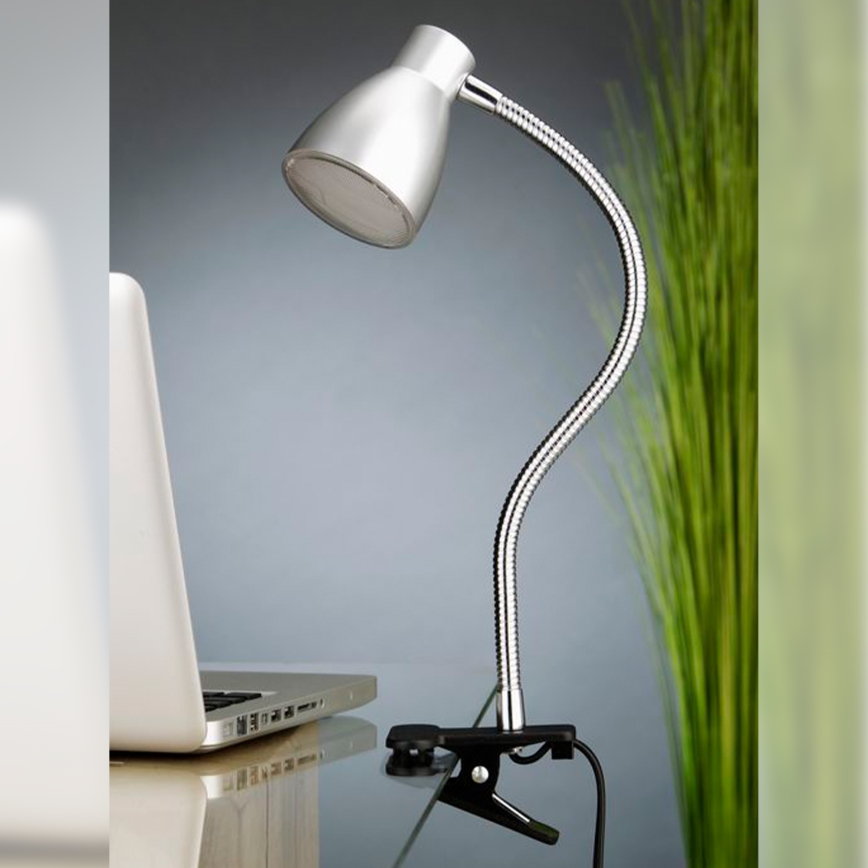Briloner 2615-014P - Lampe à pince LED GRIP LED/2,5W/230V argent