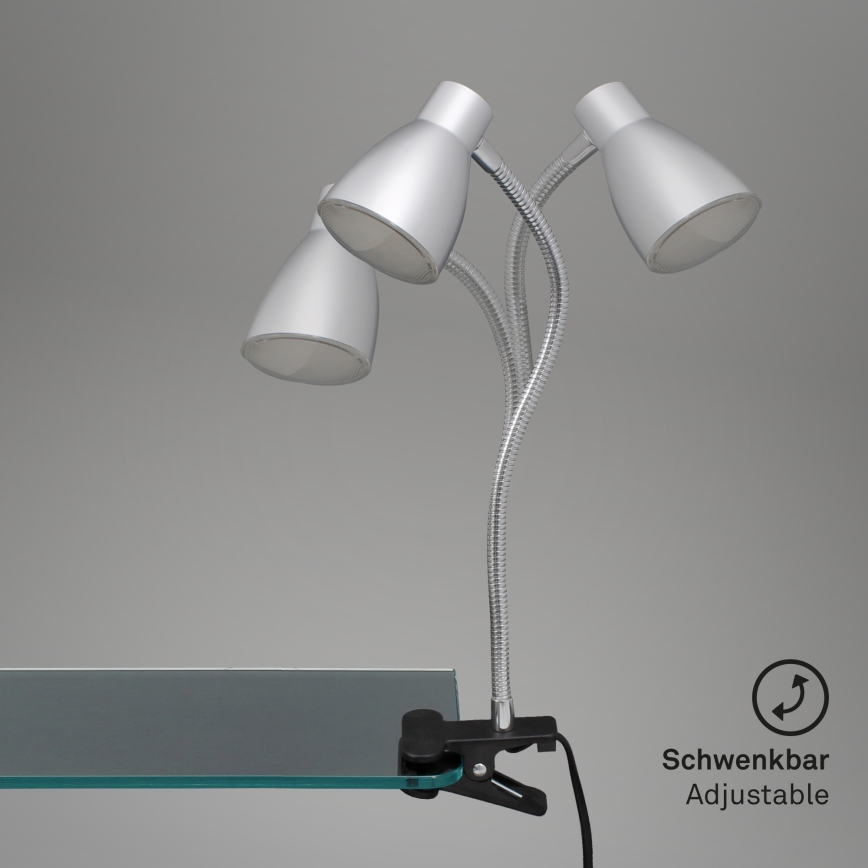 Briloner 2615-014P - Lampe à pince LED GRIP LED/2,5W/230V argent