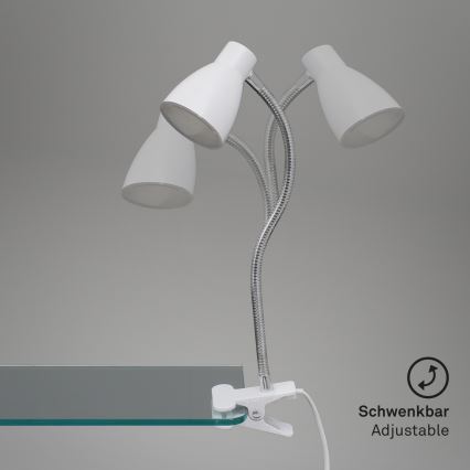 Briloner 2615-016P - LED Lamp met klem GRIP LED/2,5W/230V wit