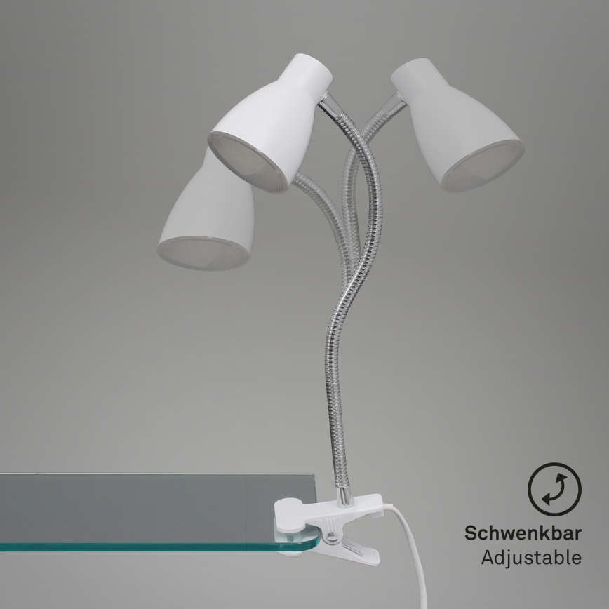 Briloner 2615-016P - LED Lamp met klem GRIP LED/2,5W/230V wit
