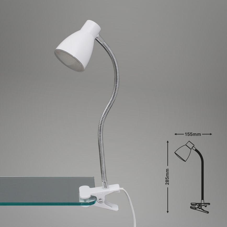 Briloner 2615-016P - LED Lamp met klem GRIP LED/2,5W/230V wit
