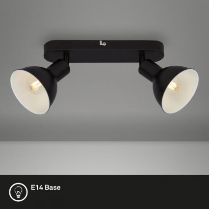 Briloner 2674-025 - Spot RETRO 2xE14/25W/230V noir