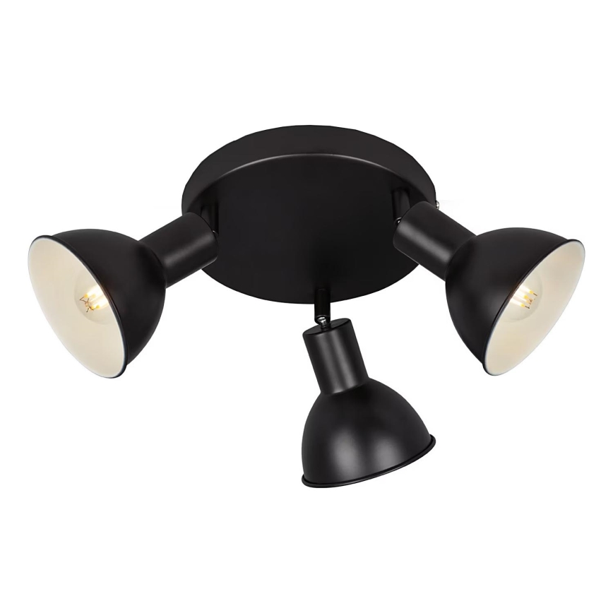 Briloner 2674-035 - Spot RETRO 3xE14/25W/230V noir