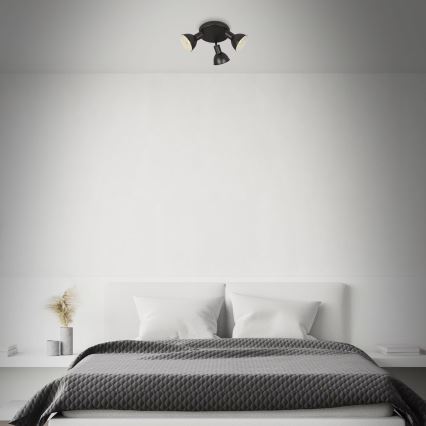 Briloner 2674-035 - Spot RETRO 3xE14/25W/230V noir
