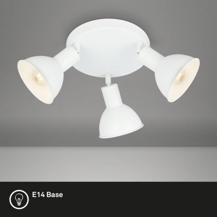 Briloner 2674-036 - Spot RETRO 3xE14/25W/230V blanc