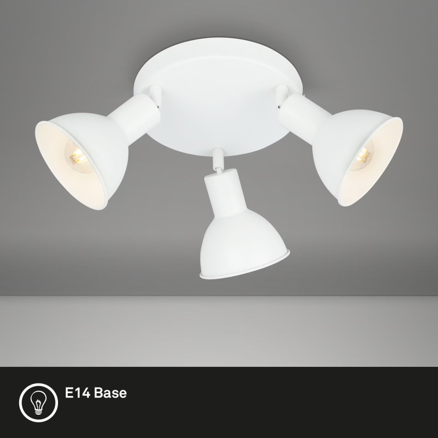 Briloner 2674-036 - Spot RETRO 3xE14/25W/230V blanc