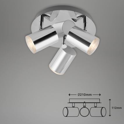 Briloner 2731-038 - Spot CUP 3xGU10/5W/230V chrome brillant