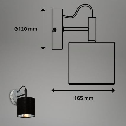 Briloner 2737-014 - Wandlamp SILVER CRAFTED 1xE14/25W/230V