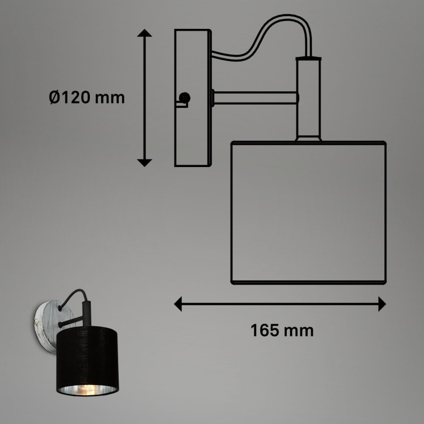 Briloner 2737-014 - Wandlamp SILVER CRAFTED 1xE14/25W/230V