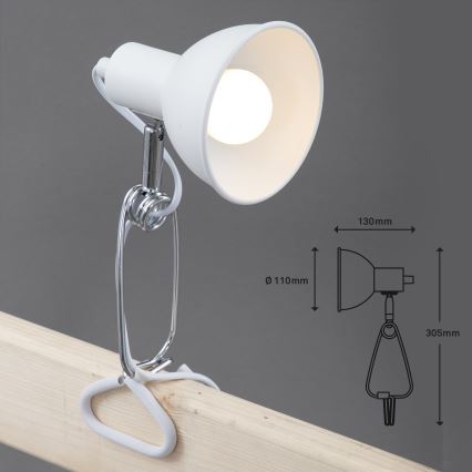 Briloner 2790-016 - Klemlamp FIX 1xE14/8W/230V wit