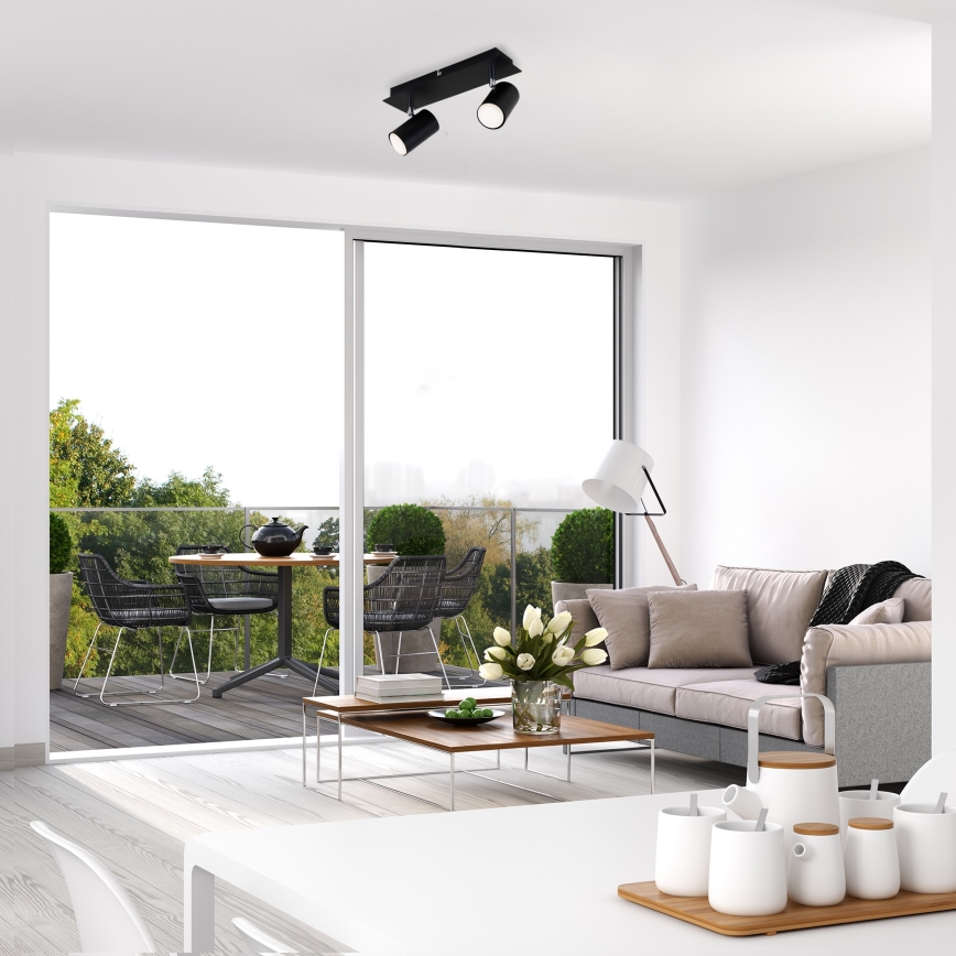 Briloner 2857-025 - Spot SPOT 2xGU10/40W/230V noir