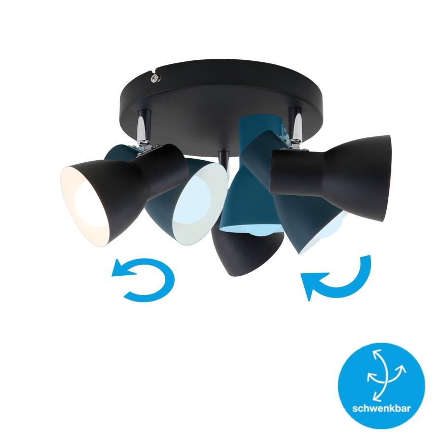 Briloner 2860-035 - Spot d'éclairage CUP 3xE14/25W/230V noir