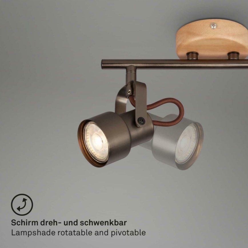 Briloner 2872-045 - LED spot TAHUN 4xGU10/5W/230V 3000K bruin