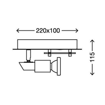 Briloner 2879-022 - LED Plafondlamp COMBINATA 1xGU10/3W + LED/5W/230V