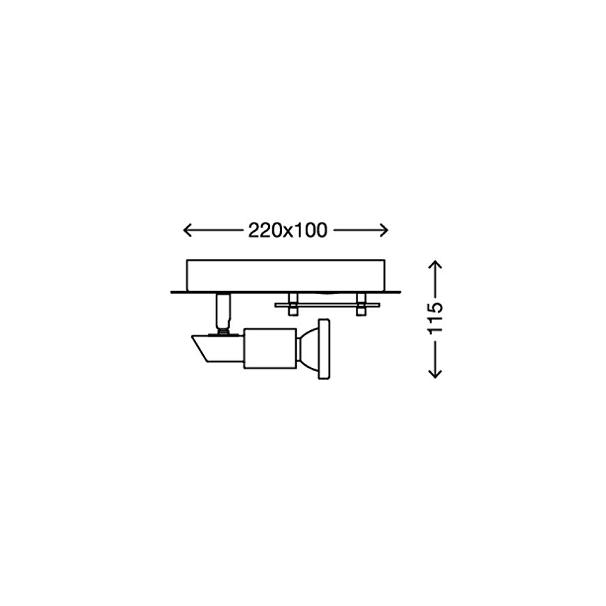 Briloner 2879-022 - LED Plafondlamp COMBINATA 1xGU10/3W + LED/5W/230V