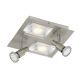 Briloner 2879-042 - LED Plafondlamp COMBINATA 2xGU10/3W + 2xLED/5W/230V
