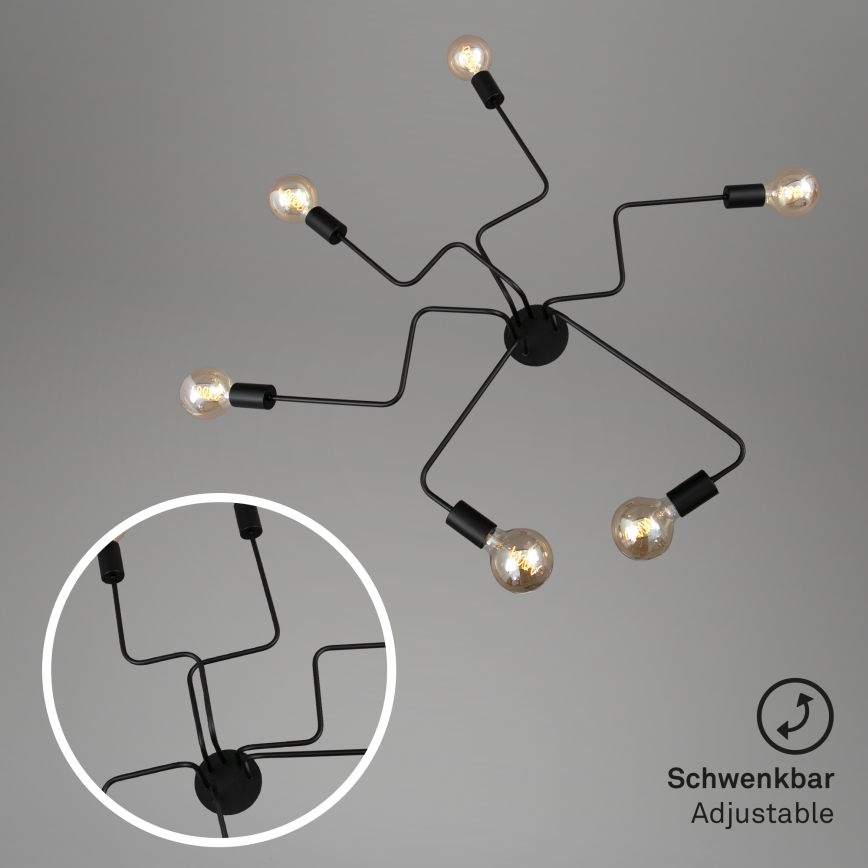 Briloner 2887-065 - Bevestigde hanglamp FARETTO 6xE27/60W/230V