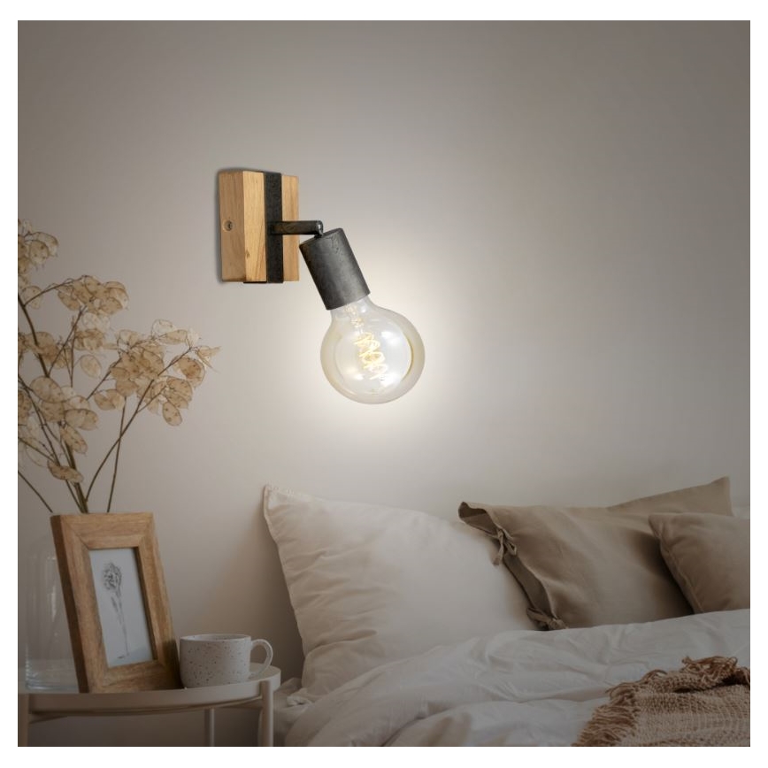 Briloner 2900-011 - Wandspot WOOD BASIC 1xE27/25W/230V
