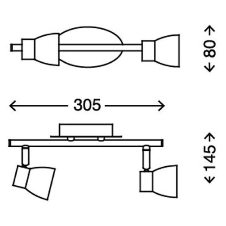 Briloner 2914-022 - Spot LED 2xGU10/3W/230V 3000K