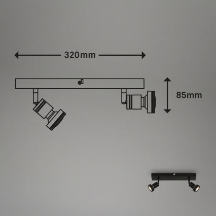 Briloner 2926-025 - LED-spotlamp 2xGU10/4,9W/230V