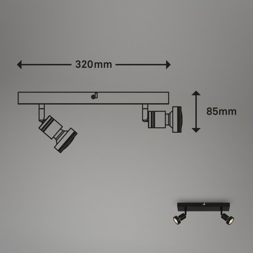 Briloner 2926-025 - Spot LED 2xGU10/4,9W/230V