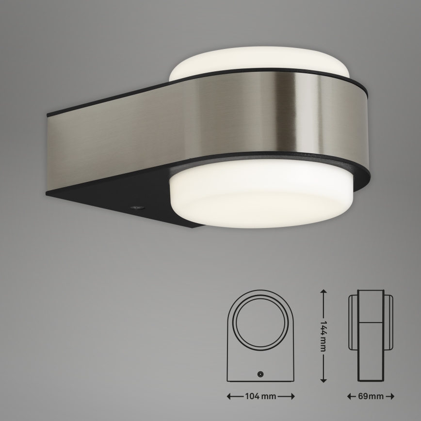 Briloner 3035-012- LED Wandlamp voor buiten HANAU LED/6,5W/230V IP44 mat chroom
