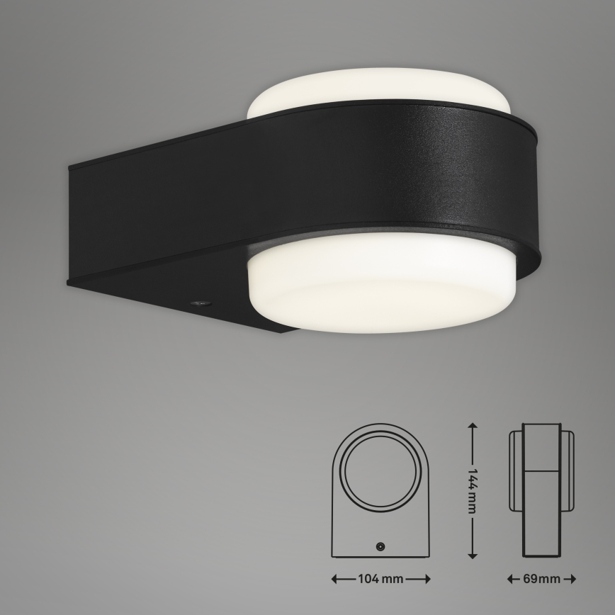 Briloner 3035-015 - Applique murale d'extérieur HANAU LED/6,5W/230V IP44 noir