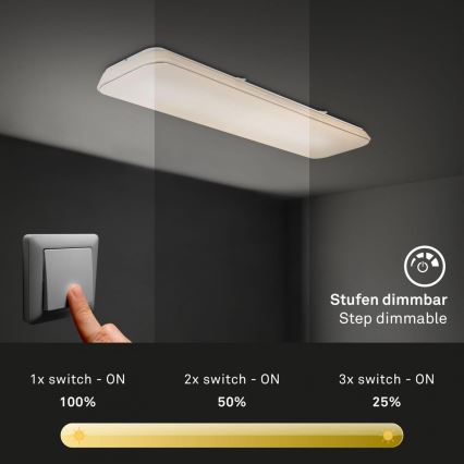 Briloner 3042-016 - Dimbare LED plafondlamp RUPA LED/48W/230V