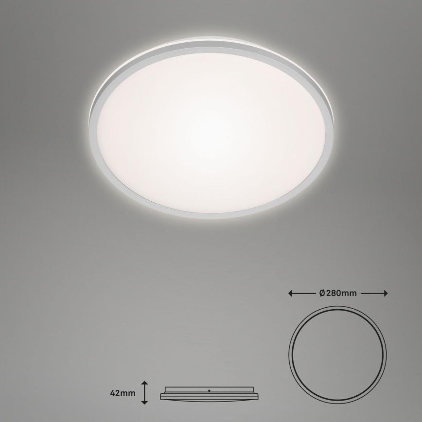 Briloner 3046-014 - Plafonnier LED/15W/230V 4000K d. 28 cm argent