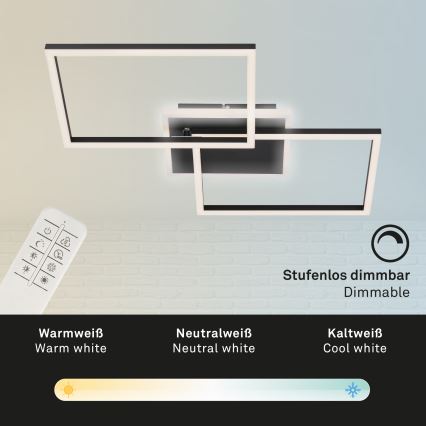 Briloner 3049-015 - Dimbare LED Plafondlamp FRAME LED/40W/230V + afstandsbediening