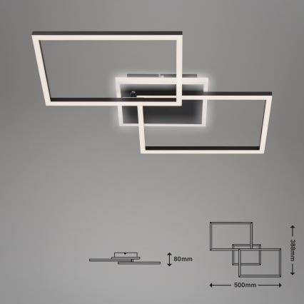 Briloner 3049-015 - Dimbare LED Plafondlamp FRAME LED/40W/230V + afstandsbediening