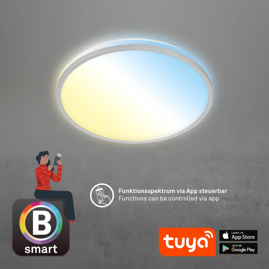 Briloner 3064-014 - Dimbare LED-plafondlamp IVY LED/24W/230V Wi-Fi Tuya Ø 33,3 cm + afstandsbediening