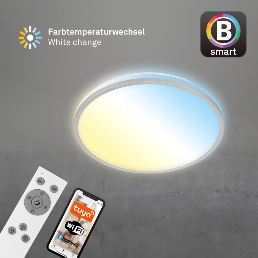 Briloner 3064-014 - Plafonnier LED dimmable IVY/24W/230V Wi-Fi Tuya Ø 33,3 cm + télécommande