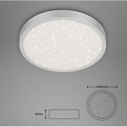 Briloner 3071-014 - LED Plafondlamp RUNA LED/24W/230V zilver