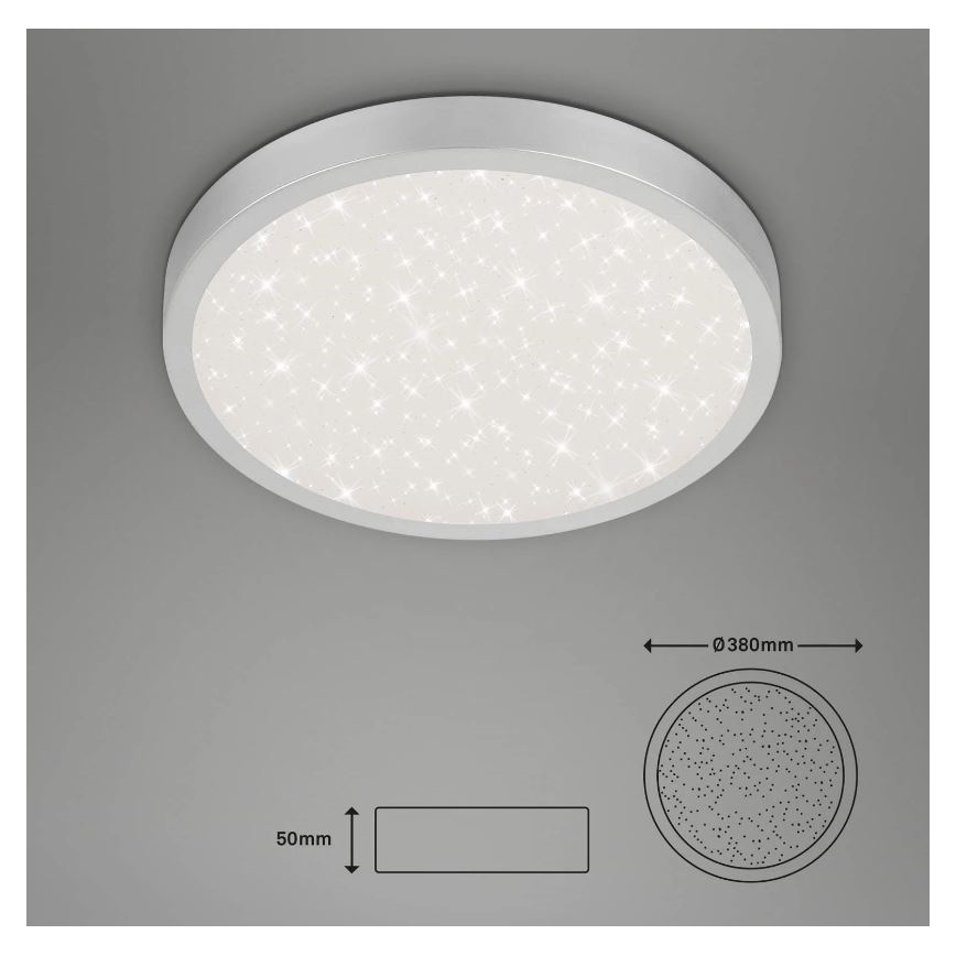 Briloner 3071-014 - LED Plafondlamp RUNA LED/24W/230V zilver