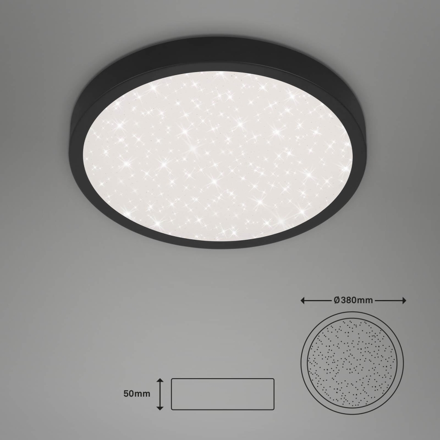 Briloner 3071-015 - LED Plafondlamp RUNA LED/24W/230V zwart