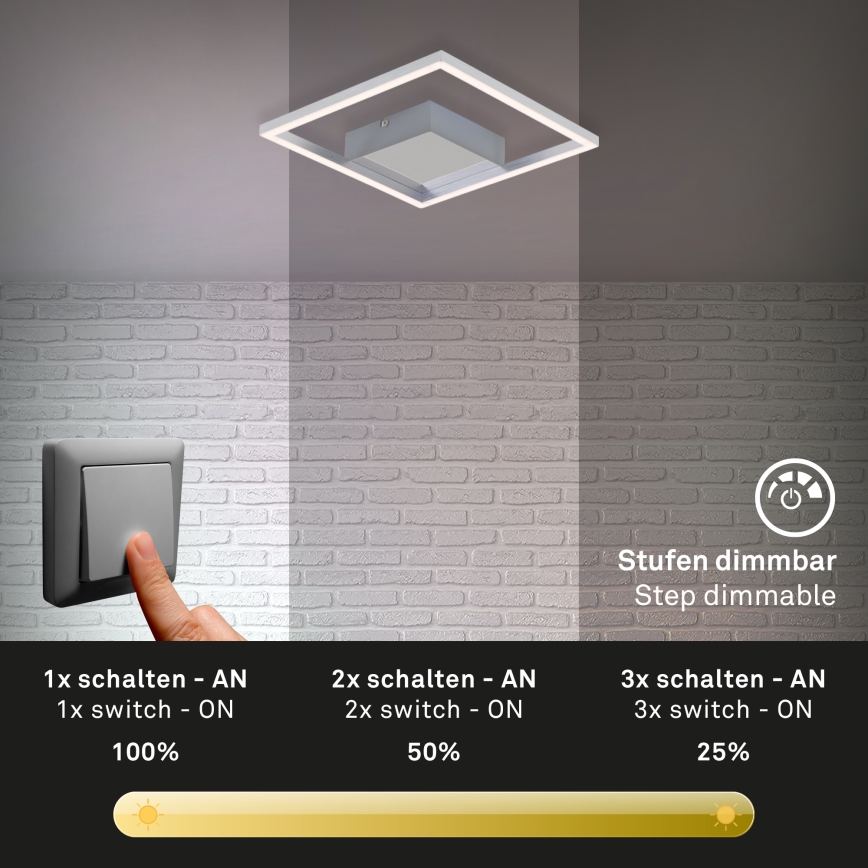 Briloner 3105-018 - Plafonnier à intensité variable FRAMES LED/9,7W/230V