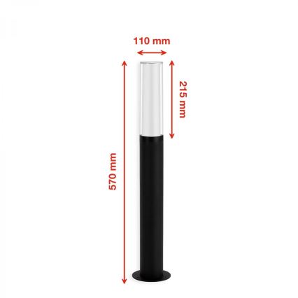 Briloner 311405TF - LED Buitenlamp LED/8W/230V IP44 4000K 57 cm zwart