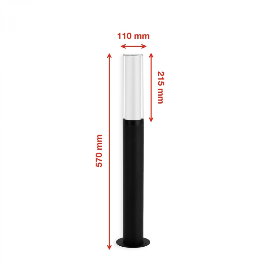 Briloner 311405TF - LED Buitenlamp LED/8W/230V IP44 4000K 57 cm zwart