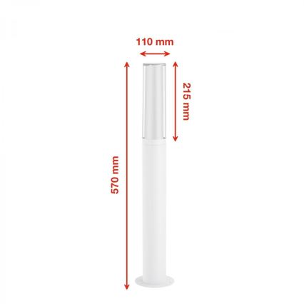 Briloner 311406TF - LED Buitenlamp LED/8W/230V IP44 4000K 57 cm wit