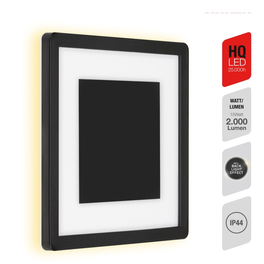 Briloner 315905TF - LED Wandlamp voor buiten LED/15W/230V IP44 4000K zwart