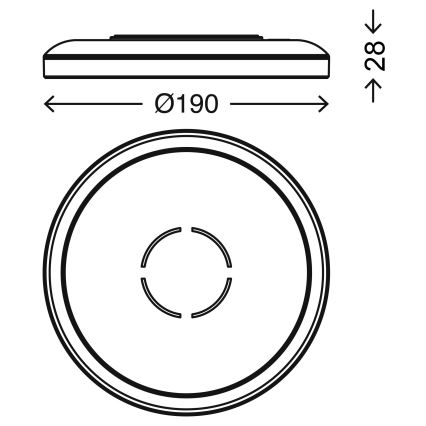 Briloner 3175-015 - Plafonnier FREE LED/12W/230V d. 19 cm